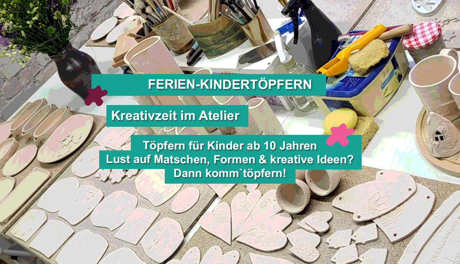 Kindertöpfern in den Ferien